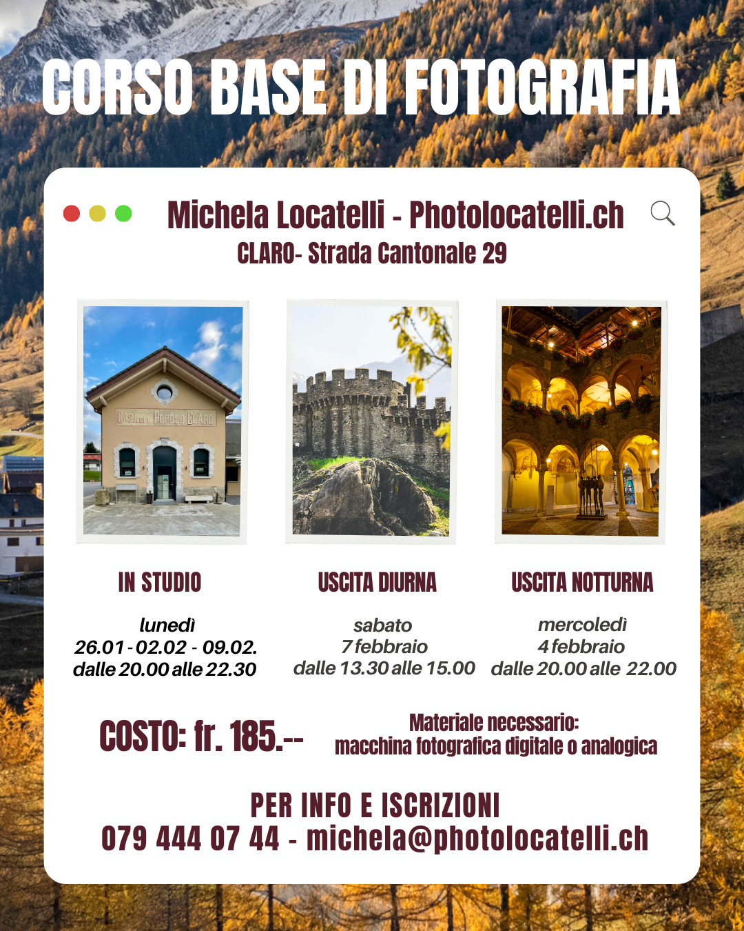 Corso fotografia principianti 2026 